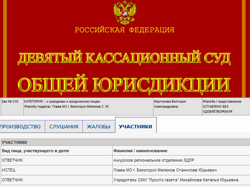Сайт белогорского суда амурской области